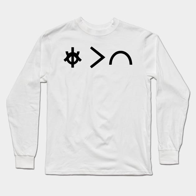 Capitalism Is Bad (Toki Pona, sitelen pona) Long Sleeve T-Shirt by dikleyt